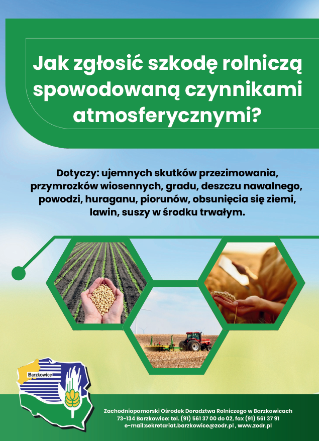 Jak zgłosić szkodę rolniczą spowodowaną czynnikami atmosferycznymi?